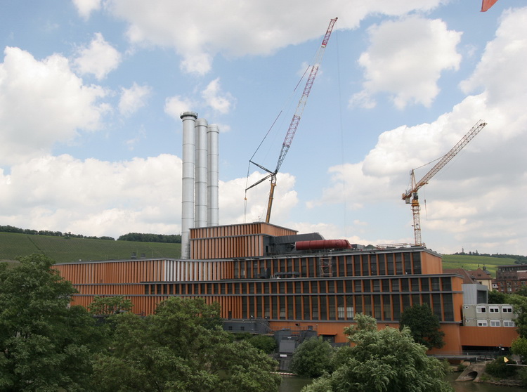 Kraftwerksbaustelle in Würzburg