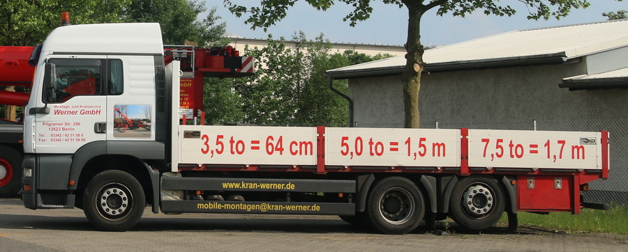 Montage und Kranservice Werner GmbH:  MAN Pritschen-LKW - Copyright: www.olli80.de